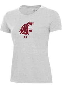 Under Armour Washington State Cougars Womens Grey Performance Short Sleeve T-Shirt