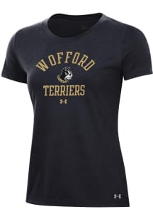 Under Armour Wofford Terriers Womens Black Performance Short Sleeve T-Shirt