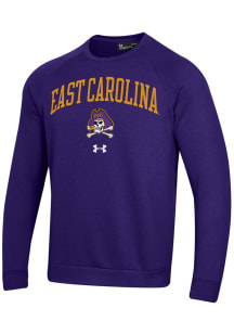 Under Armour East Carolina Pirates Mens Purple Rival Long Sleeve Crew Sweatshirt