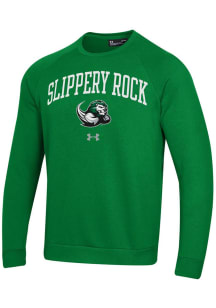Under Armour Slippery Rock Mens Green Rival Long Sleeve Crew Sweatshirt