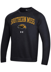 Under Armour Southern Mississippi Golden Eagles Mens Black Rival Long Sleeve Crew Sweatshirt