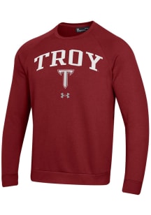 Under Armour Troy Trojans Mens Red Rival Long Sleeve Crew Sweatshirt