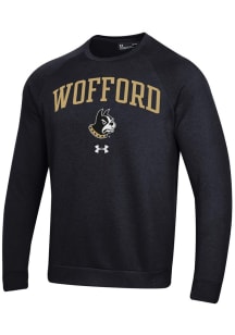Under Armour Wofford Terriers Mens Black Rival Long Sleeve Crew Sweatshirt