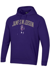 Under Armour James Madison Dukes Mens Purple Rival Long Sleeve Hoodie