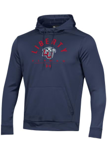 Under Armour Liberty Flames Mens Blue Arched Fleece Hood
