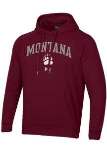 Under Armour Montana Grizzlies Mens Red Rival Long Sleeve Hoodie