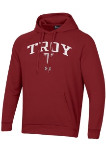 Under Armour Troy Trojans Mens Red Rival Long Sleeve Hoodie