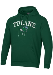 Under Armour Tulane Green Wave Mens Green Rival Long Sleeve Hoodie