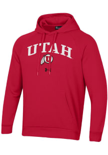 Under Armour Utah Utes Mens Red Rival Long Sleeve Hoodie