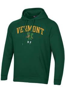 Under Armour Vermont Catamounts Mens Green Rival Long Sleeve Hoodie