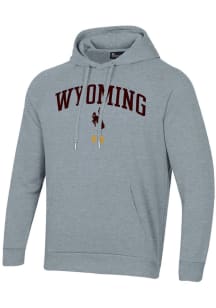 Under Armour Wyoming Cowboys Mens Grey Rival Long Sleeve Hoodie