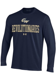 Under Armour George Washington Revolutionaries Blue Performance Long Sleeve T Shirt