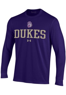 Under Armour James Madison Dukes Purple Performance Long Sleeve T Shirt
