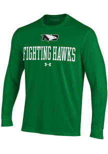 Under Armour North Dakota Fighting Hawks Green Performance Long Sleeve T Shirt