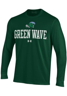 Under Armour Tulane Green Wave Green Performance Long Sleeve T Shirt