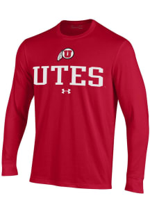Under Armour Utah Utes Red Performance Long Sleeve T Shirt