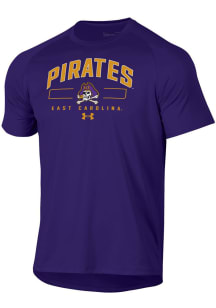 Under Armour East Carolina Pirates Purple Tech Short Sleeve T Shirt