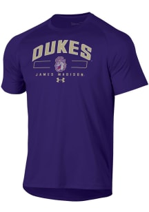 Under Armour James Madison Dukes Purple Tech Short Sleeve T Shirt