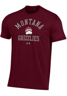 Under Armour Montana Grizzlies Red Performance Short Sleeve T Shirt