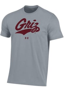 Under Armour Montana Grizzlies Grey Performance Short Sleeve T Shirt