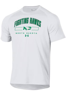 Under Armour North Dakota Fighting Hawks White Tech Short Sleeve T Shirt