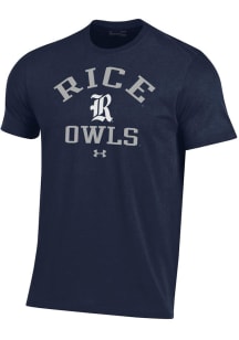 Under Armour Rice Owls Blue Performance Short Sleeve T Shirt