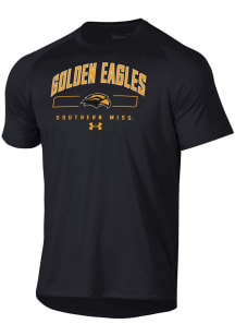 Under Armour Southern Mississippi Golden Eagles Black Tech Short Sleeve T Shirt