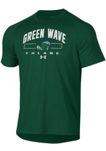 Under Armour Tulane Green Wave Green Tech Short Sleeve T Shirt