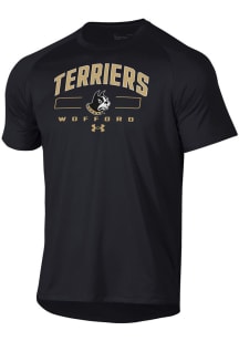 Under Armour Wofford Terriers Black Tech Short Sleeve T Shirt