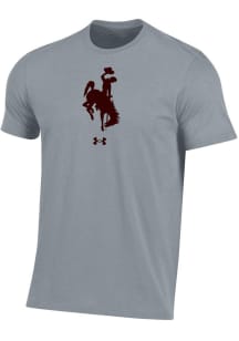 Under Armour Wyoming Cowboys Grey Performance Short Sleeve T Shirt