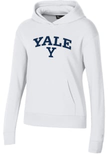 Under Armour Yale Bulldogs Womens White Rival Hooded Sweatshirt
