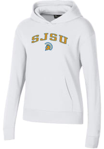 Under Armour San Jose State Spartans Womens White Rival Hooded Sweatshirt