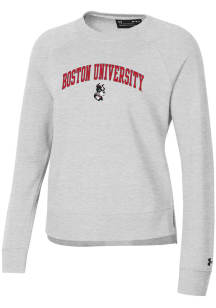 Under Armour Boston Terriers Womens Grey Rival Crew Sweatshirt
