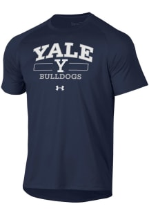 Under Armour Yale Bulldogs Blue Tech Short Sleeve T Shirt