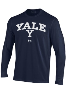 Under Armour Yale Bulldogs Blue Performance Long Sleeve T Shirt