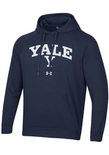 Under Armour Yale Bulldogs Mens Blue Rival Long Sleeve Hoodie