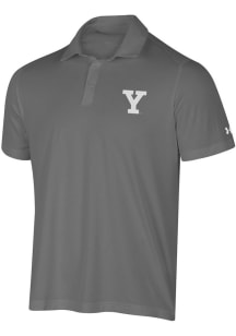 Under Armour Yale Bulldogs Mens Grey Tech Mesh Short Sleeve Polo