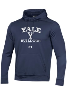 Under Armour Yale Bulldogs Mens Blue Fleece Hood