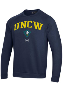 Under Armour UNCW Seahawks Mens Blue Rival Long Sleeve Crew Sweatshirt
