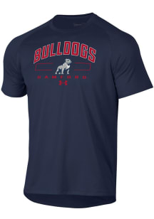 Under Armour Samford University Bulldogs Blue Tech Short Sleeve T Shirt
