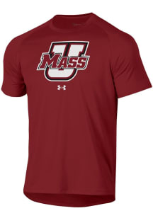 Under Armour Massachusetts Minutemen Cardinal Tech Short Sleeve T Shirt