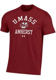 Under Armour Massachusetts Minutemen Cardinal Arch Performance Short Sleeve T Shirt