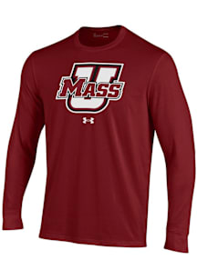 Under Armour Massachusetts Minutemen Cardinal Performance Long Sleeve T Shirt