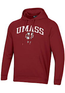 Under Armour Massachusetts Minutemen Mens Cardinal Rival Long Sleeve Hoodie