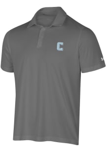 Under Armour Columbia College Cougars Mens Grey Tech Mesh Short Sleeve Polo