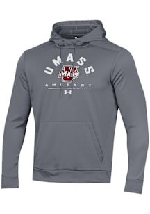 Under Armour Massachusetts Minutemen Mens Grey Arch Fleece Hood