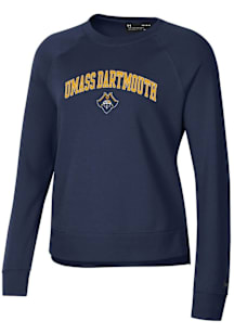 Under Armour University of Massachusetts Dartmouth Womens Navy Blue Rival Crew Sweatshirt