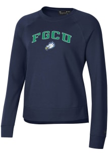 Under Armour Florida Gulf Coast Eagles Womens Blue Rival Crew Sweatshirt