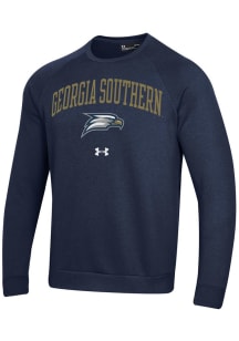Under Armour Georgia Southern Eagles Mens Blue Rival Long Sleeve Crew Sweatshirt