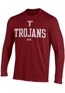 Under Armour Troy Trojans Red Performance Long Sleeve T Shirt